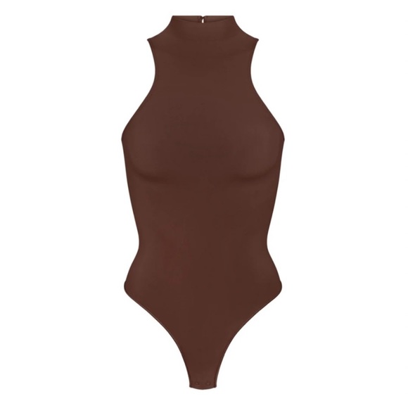 SKIMS Other - NTW SKIMS HIGH NECK THONG BODYSUIT- cocoa brown